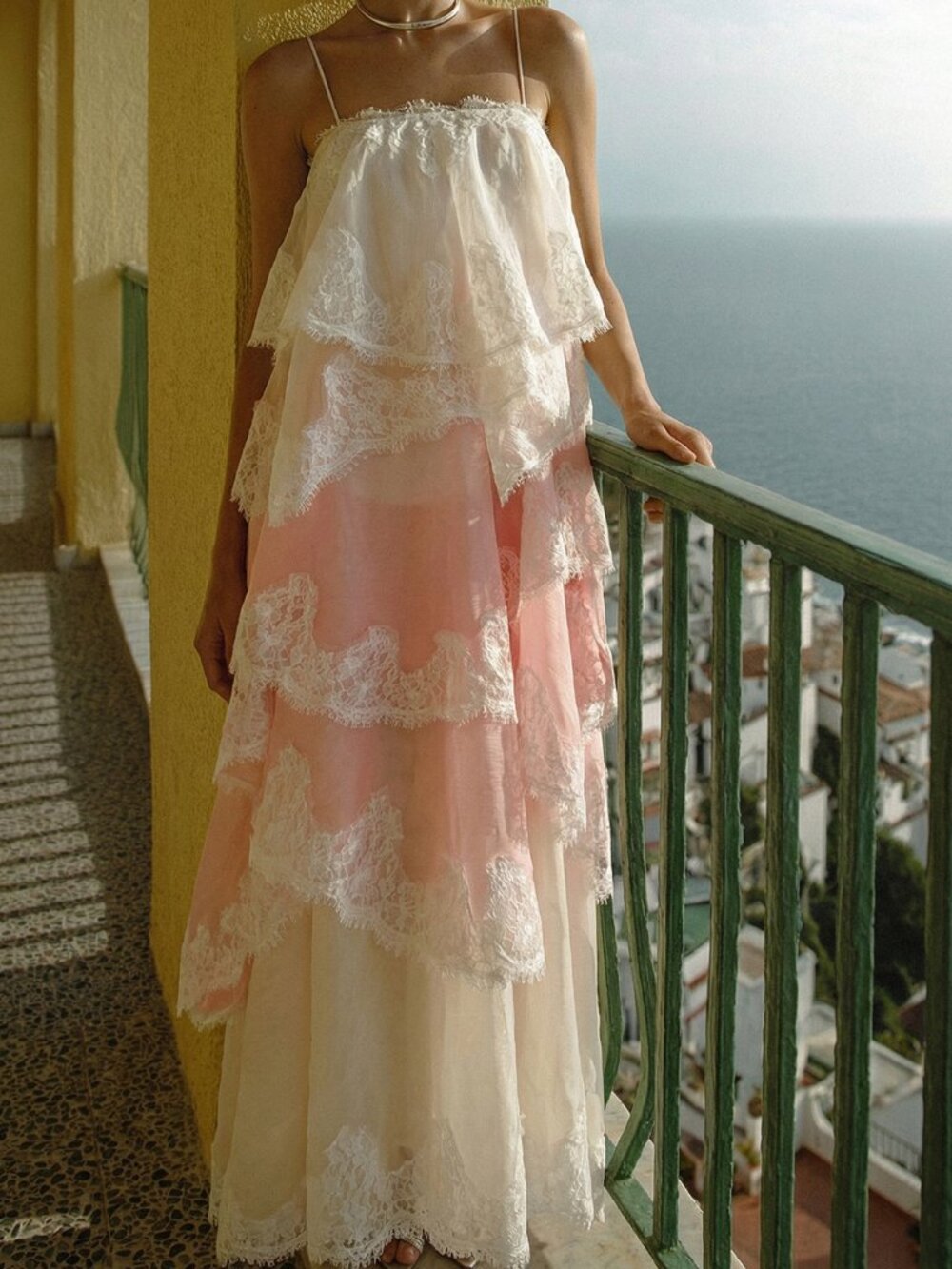 Aje Allairie Gown Elegant White Ruffled Dress